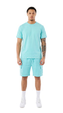 Ensemble T-shirt + Short Cargo Tank – Green Nil – Pack de 6