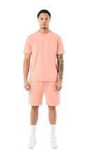 Ensemble T-shirt + Short Cargo Tank – Salmon – Pack de 6