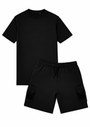 Ensemble T-shirt + Short Cargo Tank – Black – Pack de 6