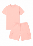 Ensemble T-shirt + Short Cargo Tank – Pink – Pack de 6