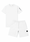 Ensemble T-shirt + Short Trinity – Blanc – Pack de 6