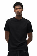 T-shirt PALMA 180 GSM coton premium noir - grossiste textile pack de 8 - vue 1