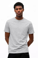 T-shirt PALMA 180 GSM coton premium gris chiné - grossiste textile pack de 8 - vue 1