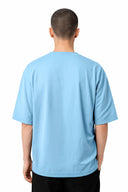 T-shirt OKEN 230 GSM – Bleu – vue de dos – Black Industry