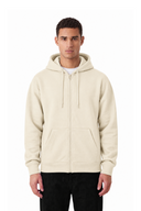 Hoodie ZAY ZIP beige 330 GSM – vue avant