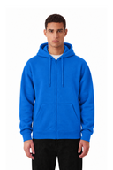 Hoodie ZAY ZIP bleu roi 330 GSM – vue avant