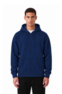Hoodie ZAY ZIP navy 330 GSM – vue avant
