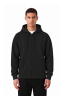 Hoodie ZAY ZIP noir 330 GSM – vue avant
