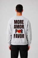 Sweat Graphic AMOR 01 gris chiné – vue de dos – Black Industry