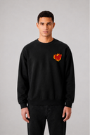 Sweat Graphic AMOR 01 noir – vue de face – Black Industry