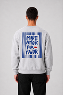 Sweat Graphic AMOR 02 gris chiné – vue de dos – Black Industry