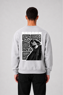 Sweat Graphic MONA LISA 01 gris chiné – vue de dos – Black Industry