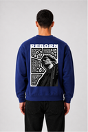 Sweat Graphic MONA LISA 01 navy – vue de dos – Black Industry