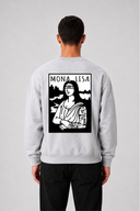 Sweat Graphic MONA LISA 02 gris chiné – vue de dos – Black Industry