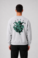 Sweat Graphic MONA LISA 03 gris chiné – vue de dos – Black Industry