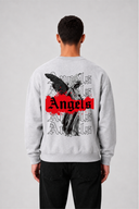 Sweat Graphic MONA LISA 04 gris chiné – vue de dos – Black Industry