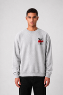 Sweat Graphic MONA LISA 04 gris chiné – vue de face – Black Industry