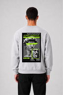 Sweat Graphic MONA LISA 05 gris chiné – vue de dos – Black Industry