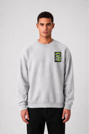 Sweat Graphic MONA LISA 05 gris chiné – vue de face – Black Industry