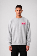 Sweat Graphic MOUNTAIN 01 gris chiné – vue de face – Black Industry