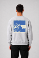 Sweat Graphic MOUNTAIN 02 gris chiné – vue de dos – Black Industry