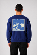 Sweat Graphic MOUNTAIN 02 navy – vue de dos – Black Industry
