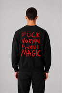 Sweat Graphic WORDS 01 noir – vue de dos – Black Industry
