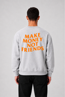 Sweat Graphic WORDS 02 gris chiné – vue de dos – Black Industry