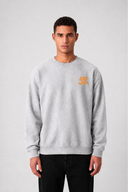 Sweat Graphic WORDS 02 gris chiné – vue de face – Black Industry