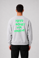 Sweat Graphic WORDS 03 gris chiné – vue de dos – Black Industry