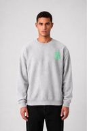Sweat Graphic WORDS 03 gris chiné – vue de face – Black Industry